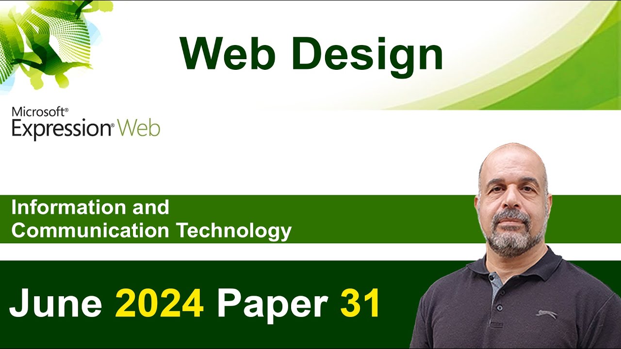 Expression Web, 2024 June Paper 31 Web Design [IGCSE 0417 ICT]