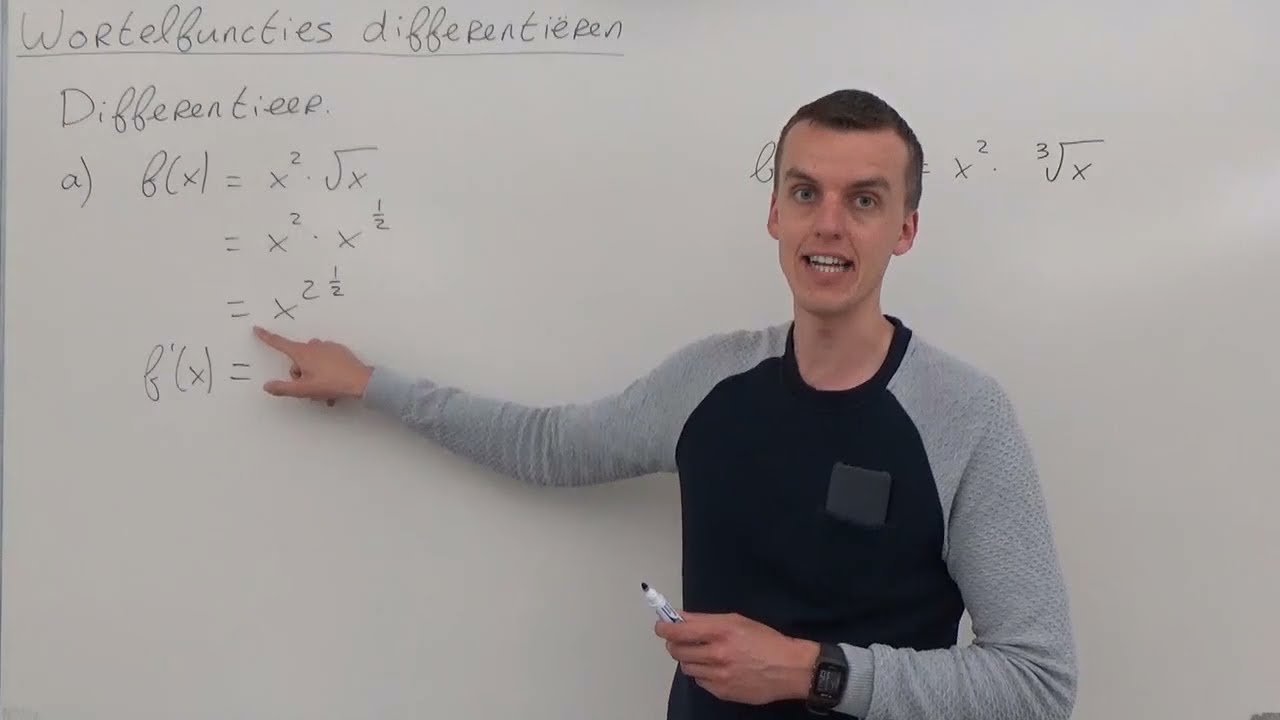 Wortelfuncties differentiëren (HAVO wiskunde B & VWO wiskunde B)