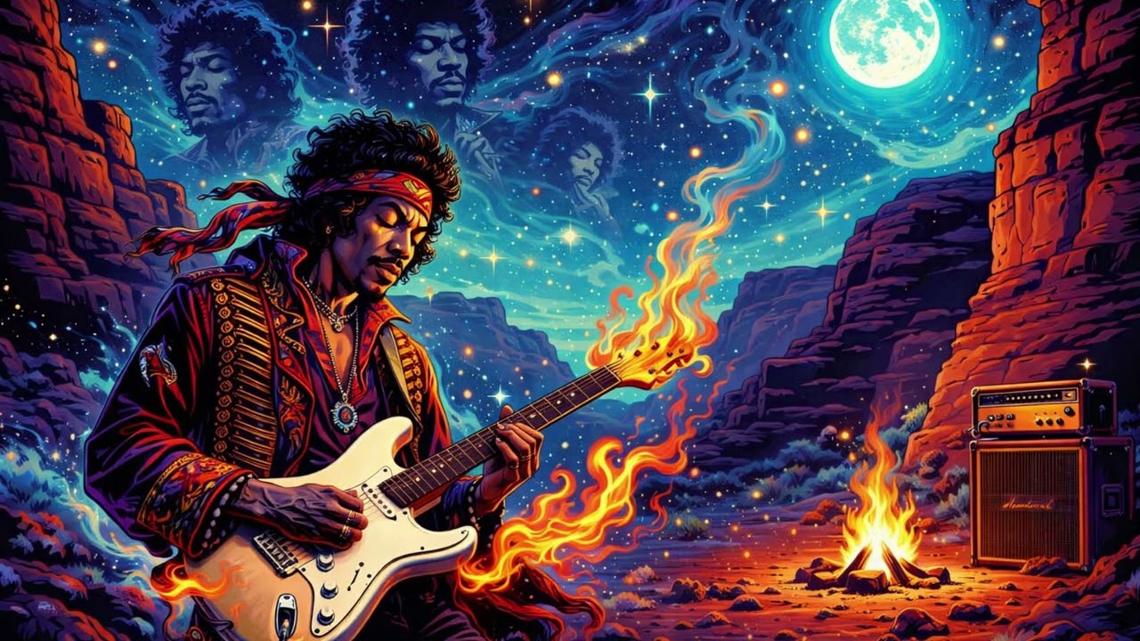 Jimi Hendrix Style | Blues Rock Desert Vibes