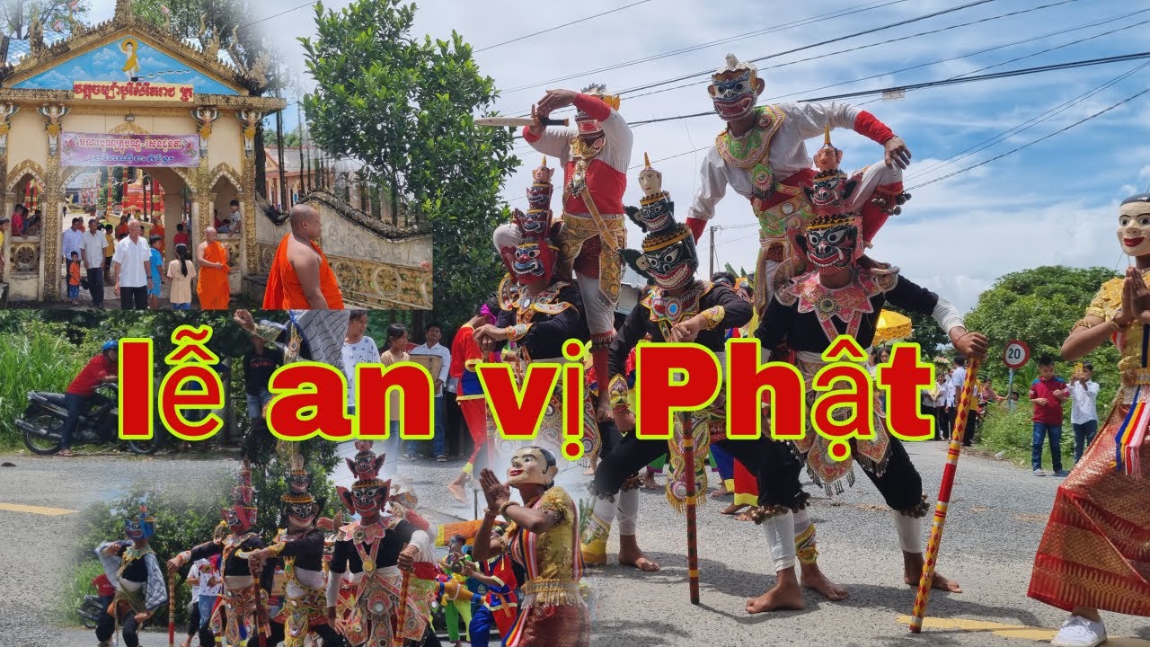 Đoàn diêu hành lễ an vị Phật, sóc trò,an quãng hữu, trà cú, Biên khmer TV
