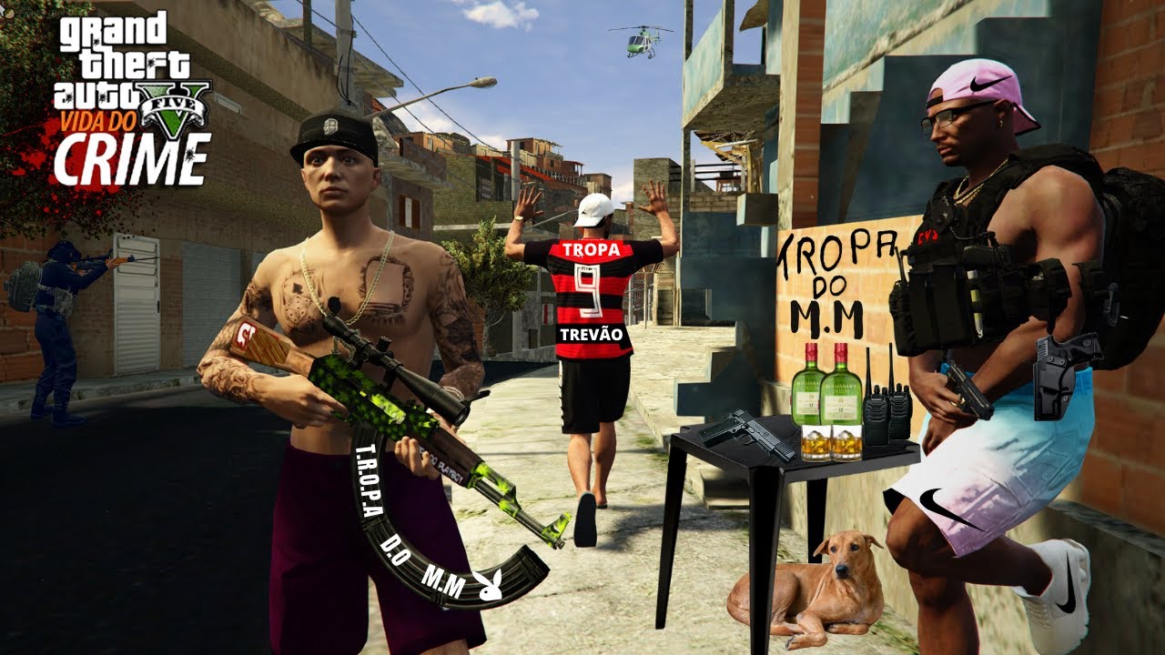 GTA V VIDA DO CRIME:DEMOS UM BAQUE NO ADA E PEGAMOS UM,TREVÃO JÁ SABE COM QUANTOS FUZIL NÓS TÁ Ep106