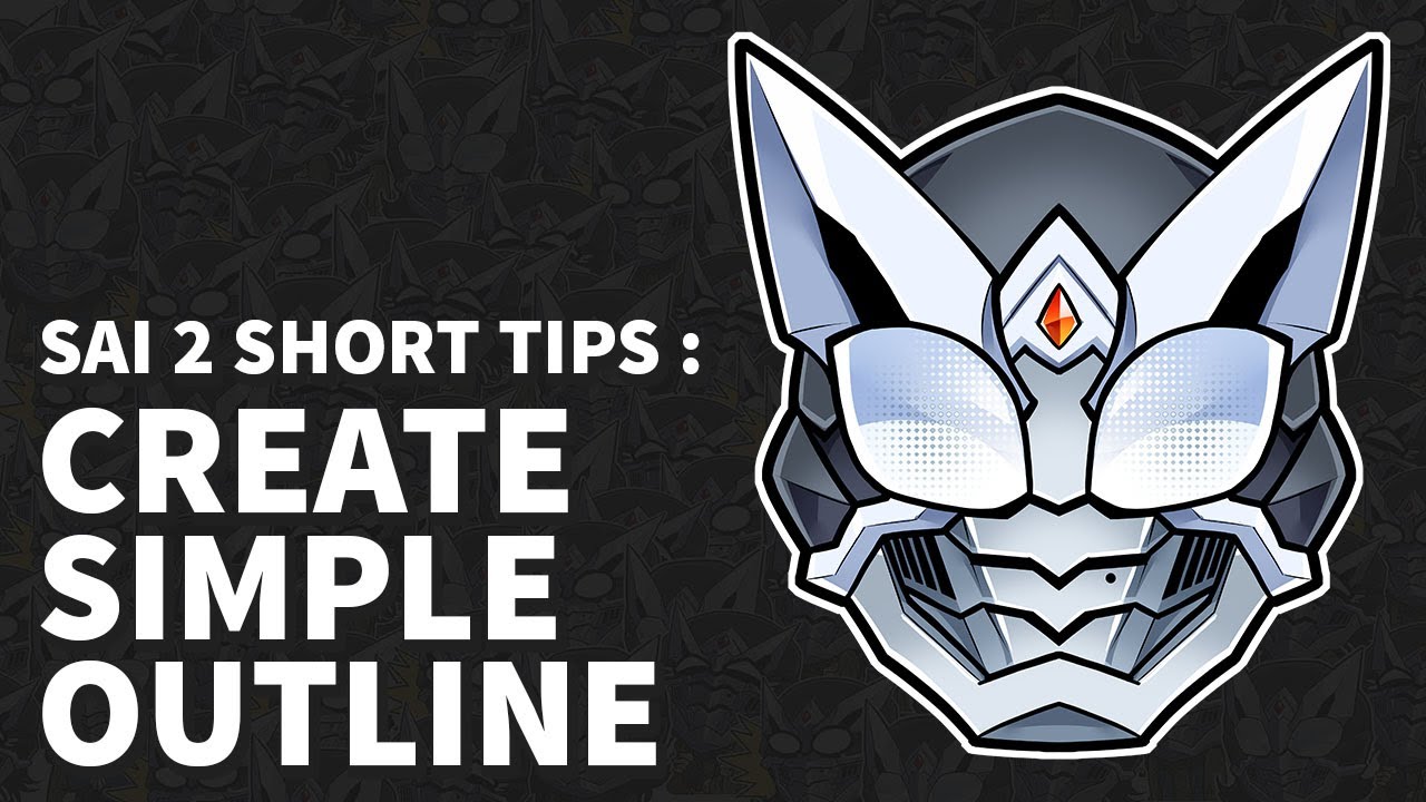 Paint Tool SAI 2 Short Tips : Create Simple Outline #Shorts