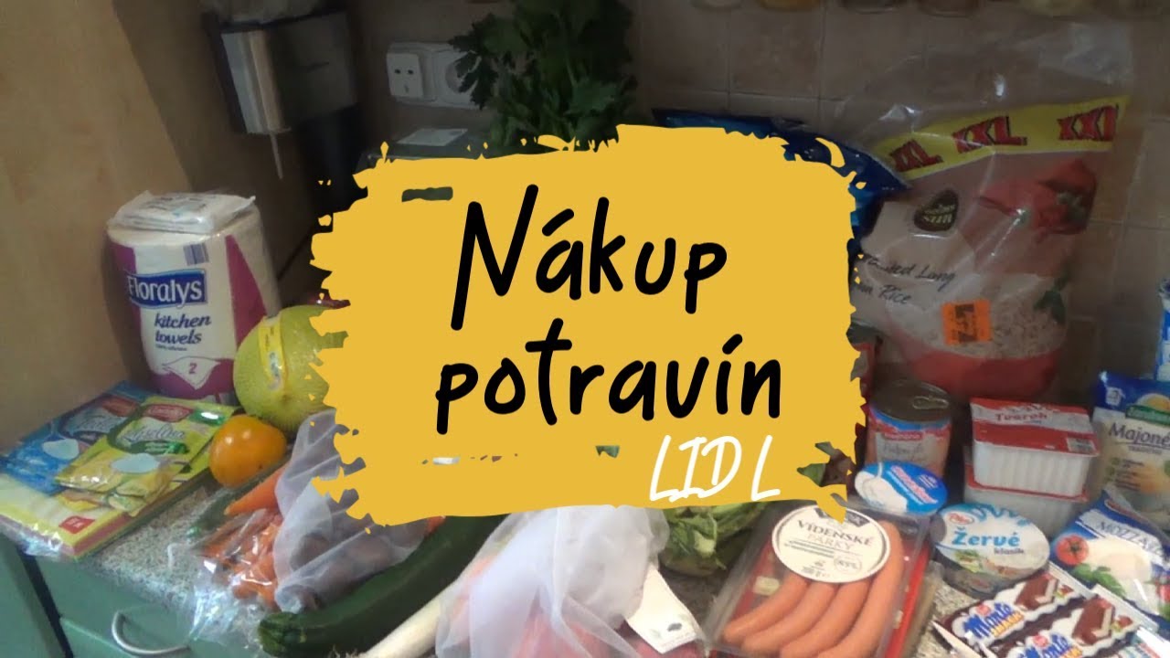 Nákup potravin | Lidl | 3členná rodina