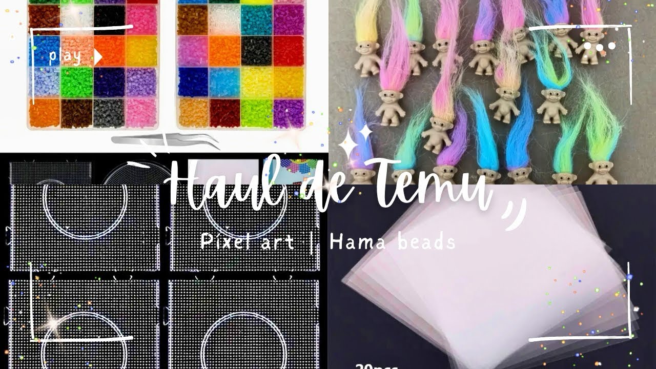 Haul de Temu | material para píxel art | Hama beads 😎