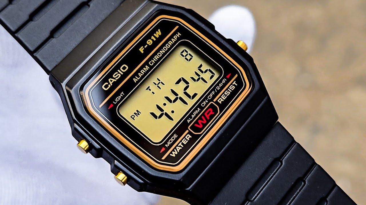 Casio F91W Gold Trim Unboxing 
