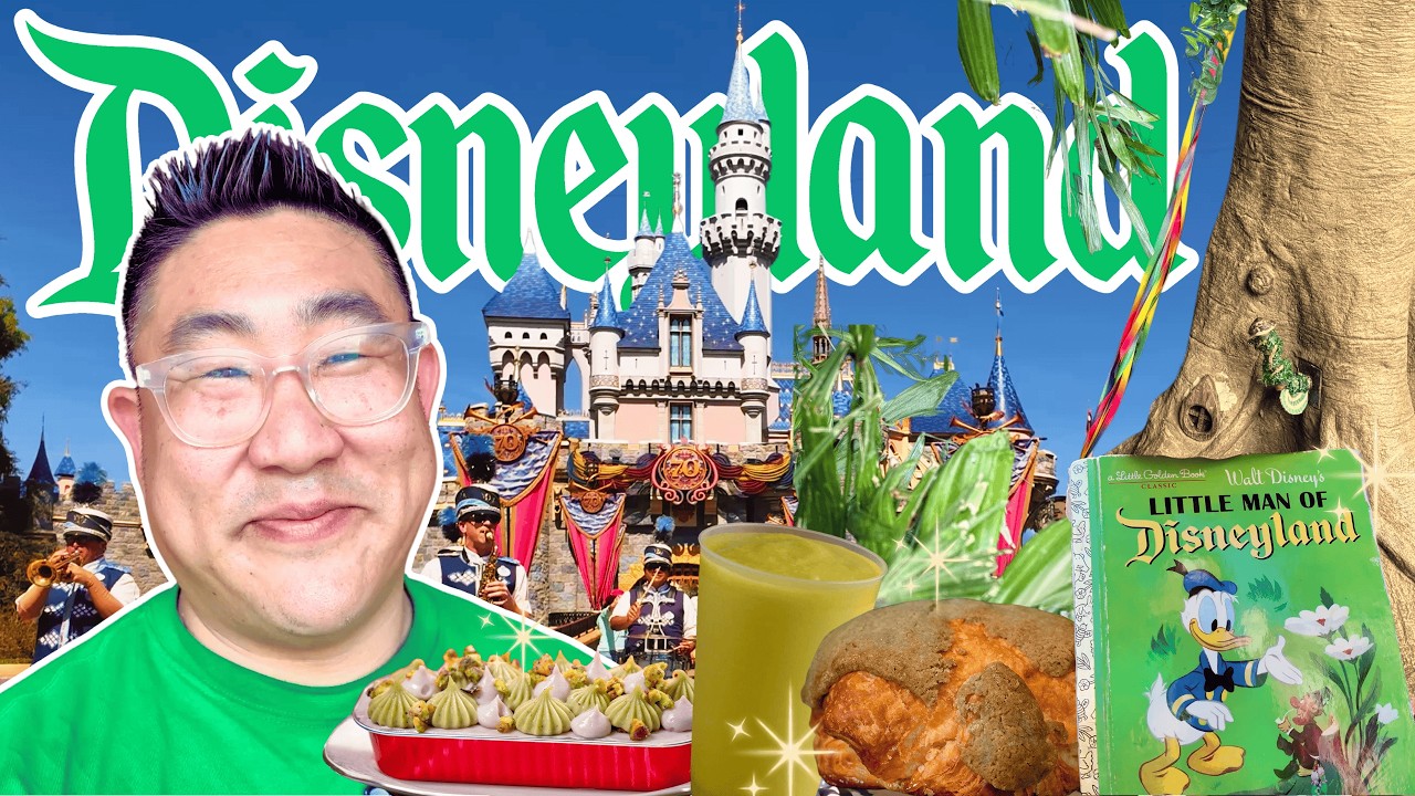We Ate ONLY Green Food at Disneyland! 🍀 Happy St. Patrick's Day! 🌈💰🍀 | Dad Day Vlog