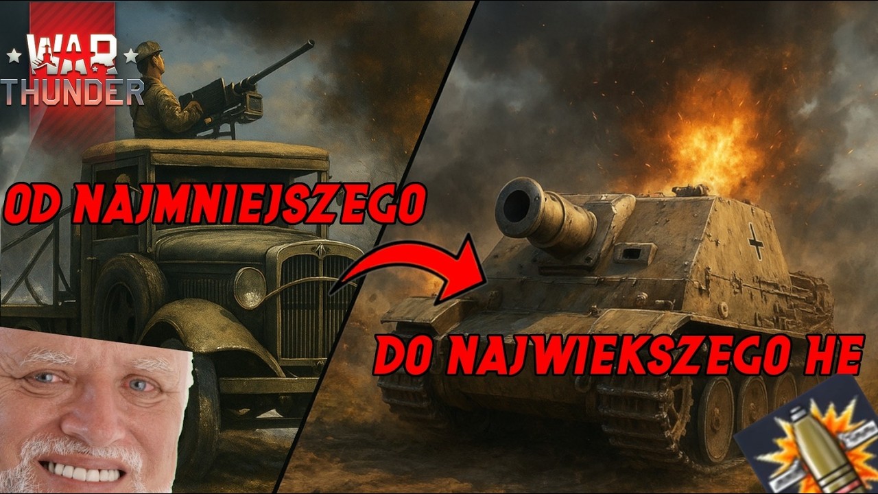 War Thunder ale gram TYLKO HIGH EXPLOSIVE (od najmniejszego do największego)