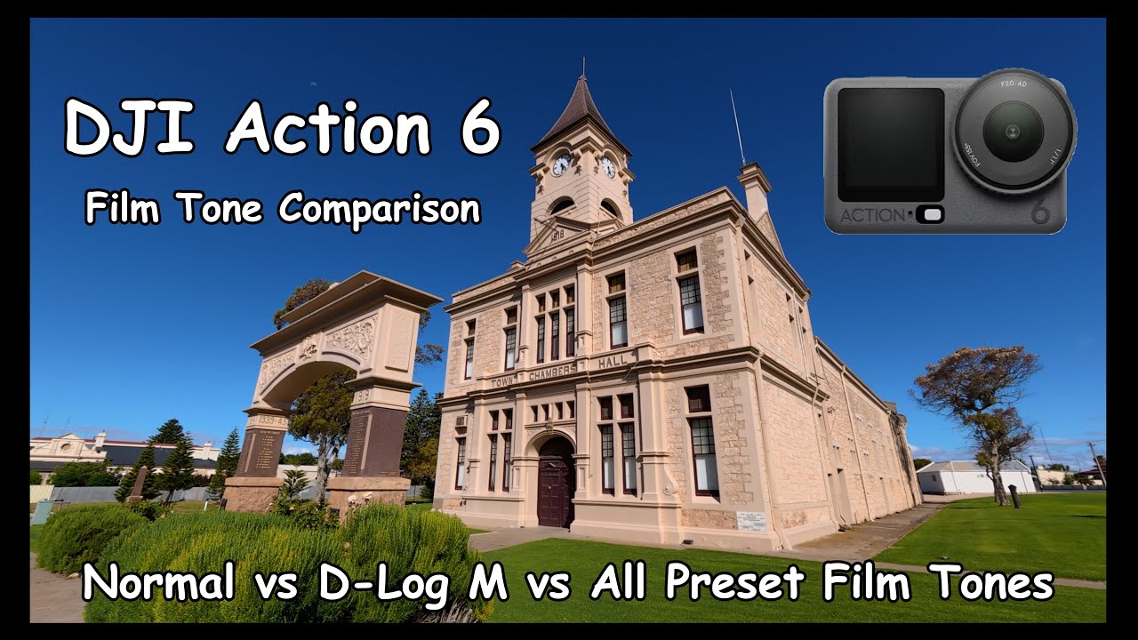 DJI Action 6 Comparison - Normal vs D-Log M vs all 6 Film Tones