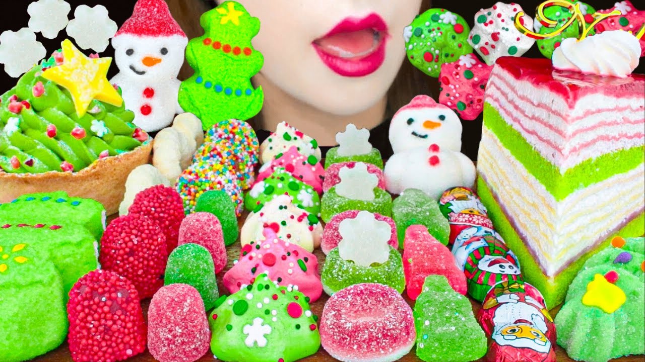 【ASMR】【咀嚼音 】メリークリスマス❣️MUKBANG 먹방 食べる音 EATING SOUNDS NO TALKING
