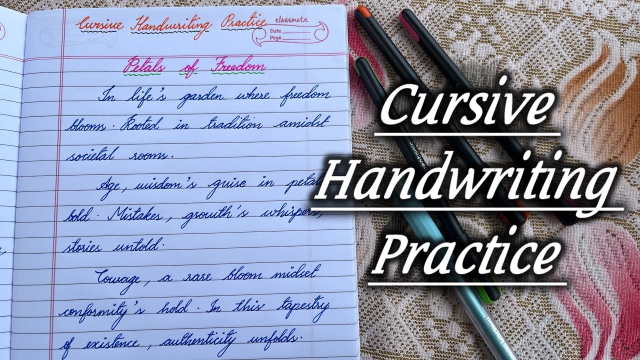 How to write neat cursive handwriting | how to write in cursive handwriting 