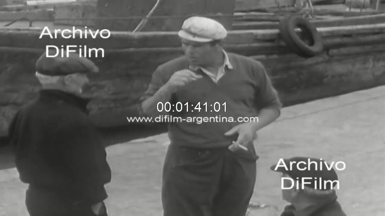 Puerto de pescadores en Mar del Plata - Trabajos en el puerto 1967