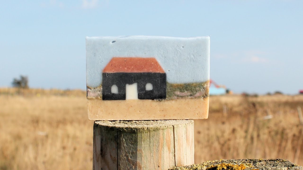Cold process soap making: Using embeds, layering and natural colours to create Rye Harbour in soap