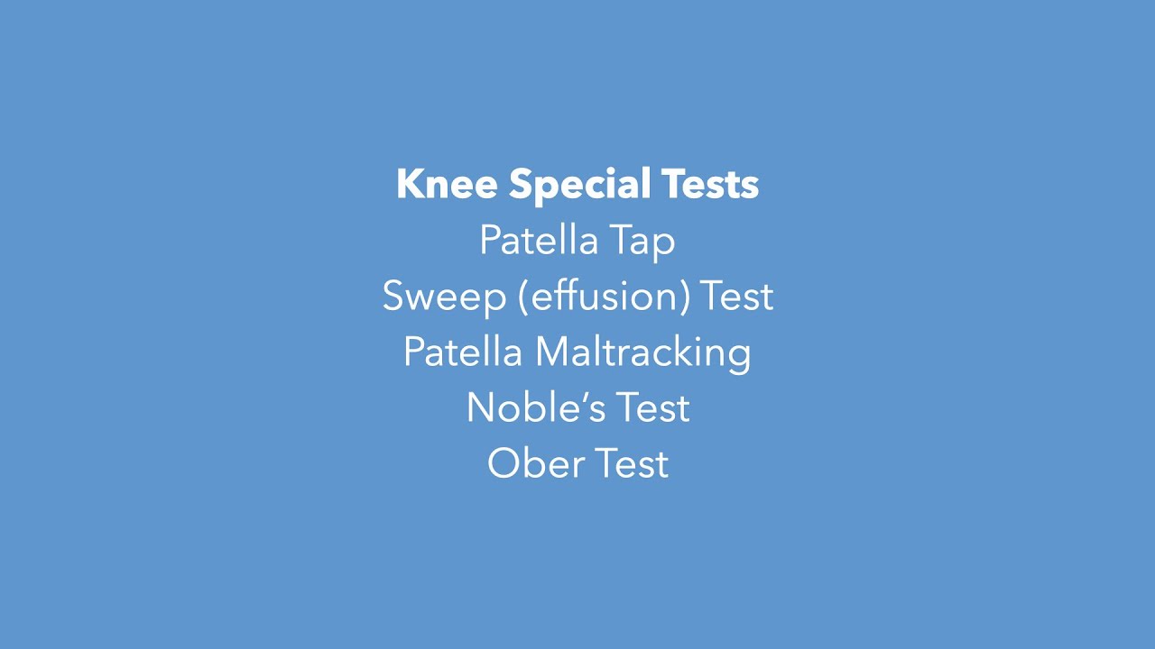Sports Massage Level 4 Knee Special Tests v1.0