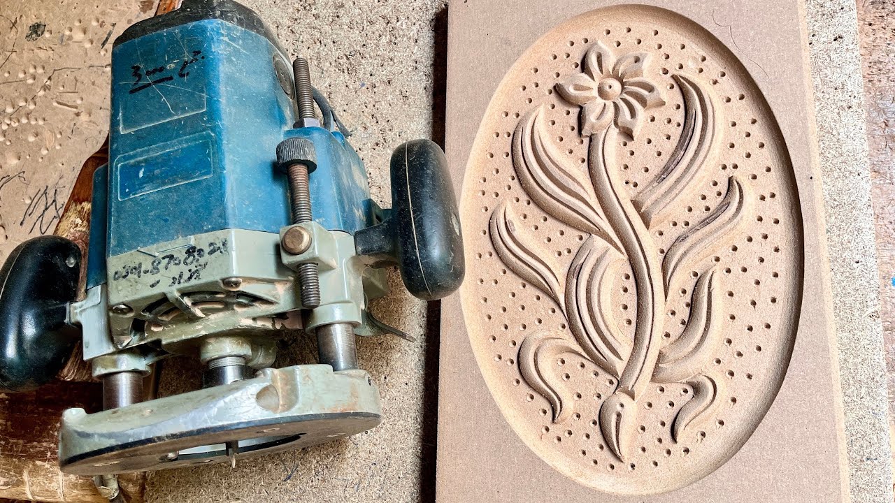 Router Machine Se MDF Par Beautiful Floral Carving | Wood Carving Design | MDF Cutting Tutorial