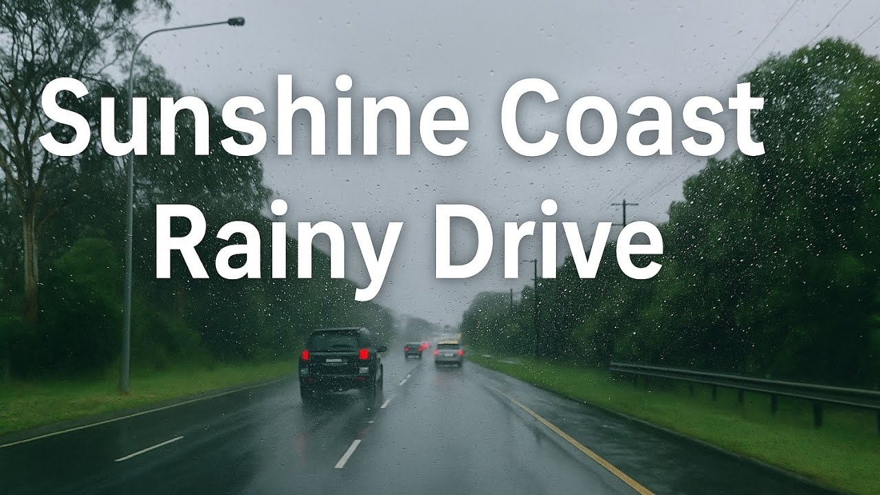 Australia 4K Rainy Day Drive | Coolum Beach to Noosa Heads | ASMR Traffic & Rain Sounds