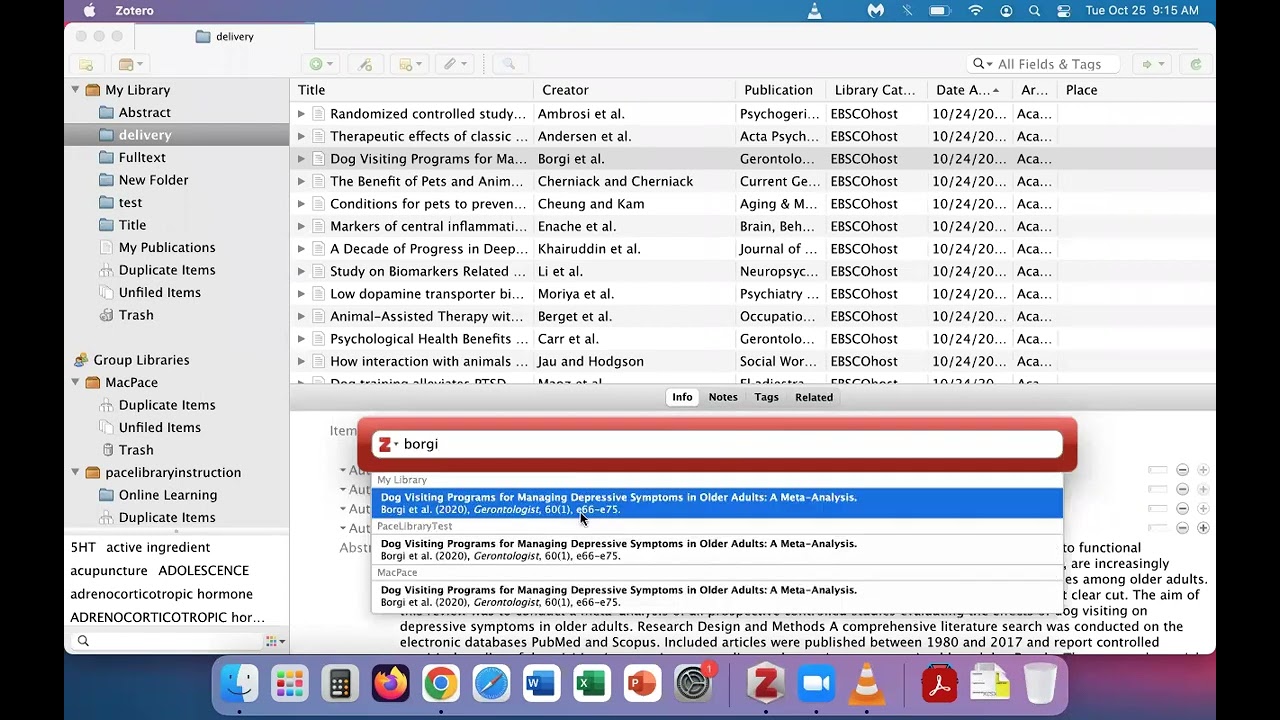 Zotero for Mac - Google Docs