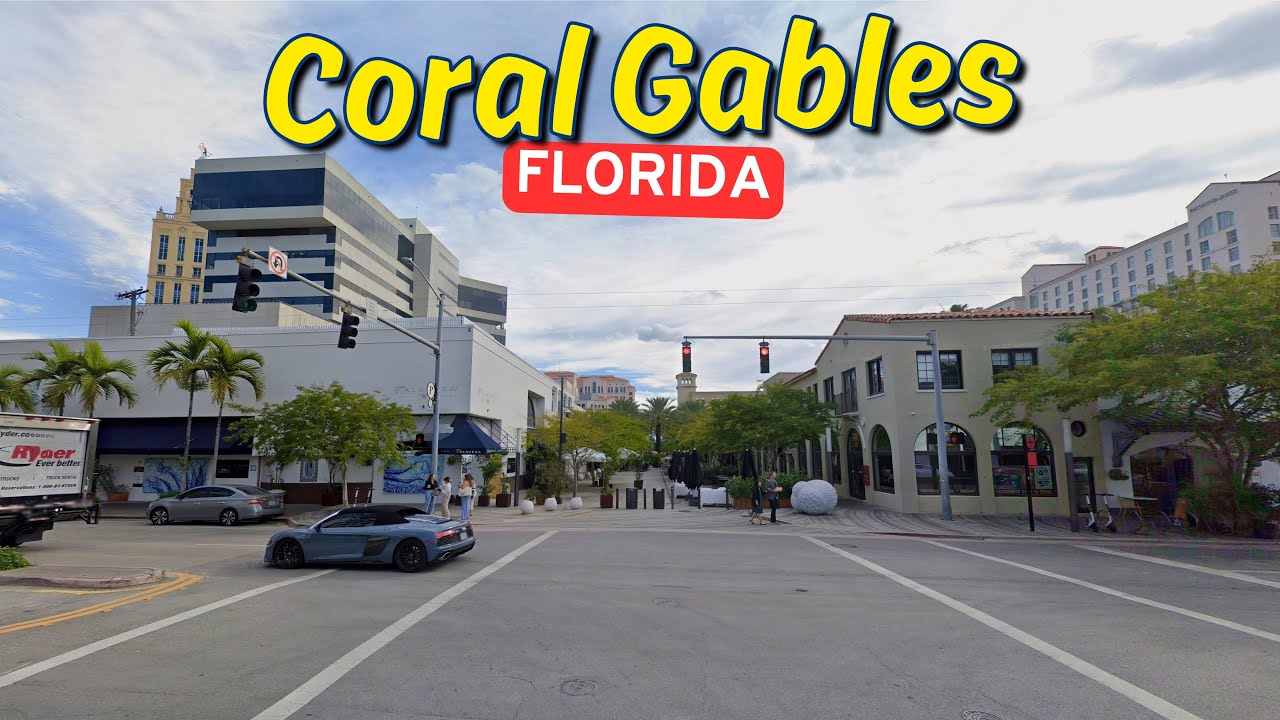 Driving Through Coral Gables Florida
