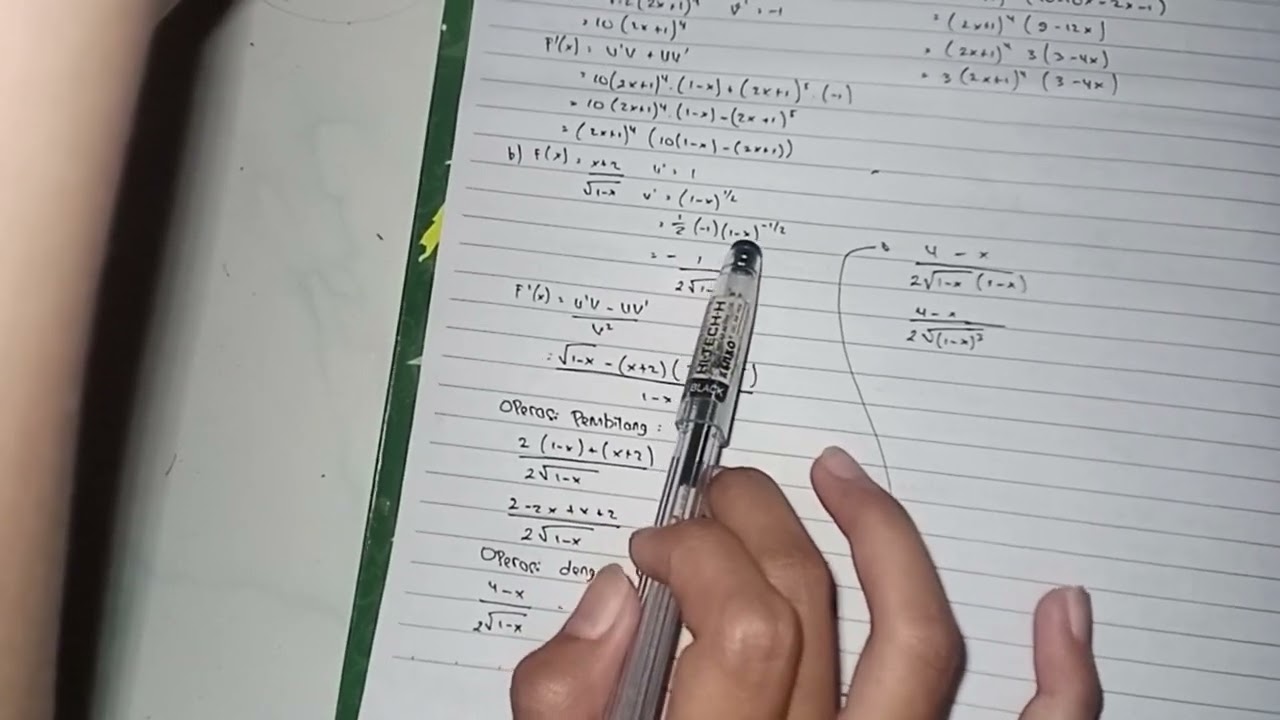 Vidio Pembahasan Soal Fungsi Turunan Paket A