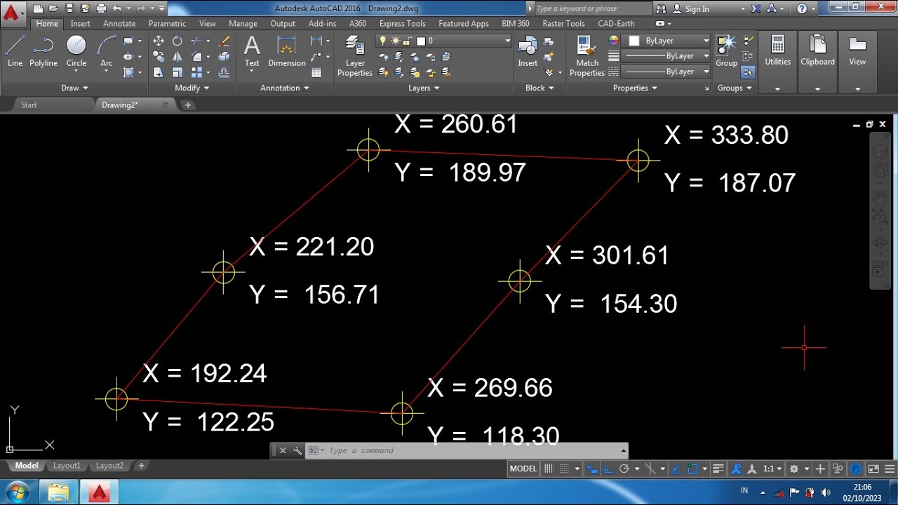 Membuat Koordinat X dan Y (Easting dan Northing) Dalam Jumlah Yang Banyak Secara Otomatis di AutoCAD