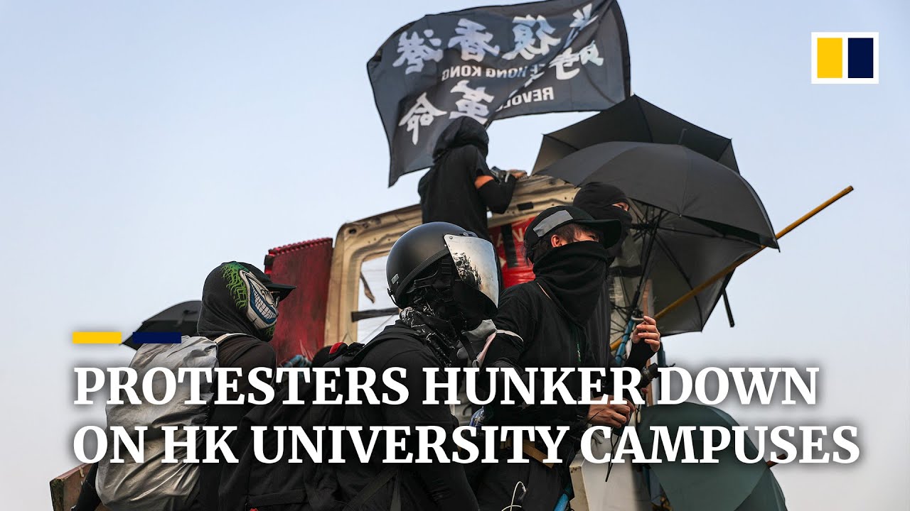 Student protesters hunker down at Hong Kong campuses in anticipation of clashes with police