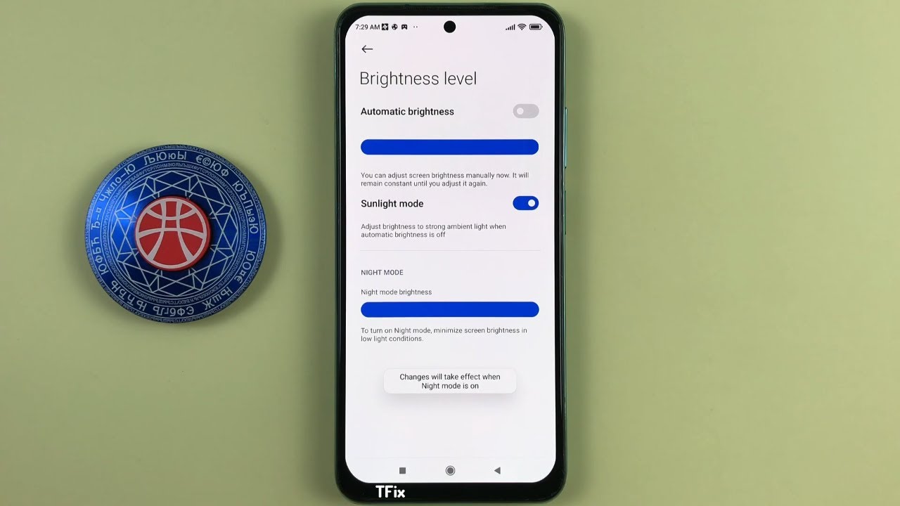 How to change night mode brightness on Xiaomi Redmi Note 10 Android 11