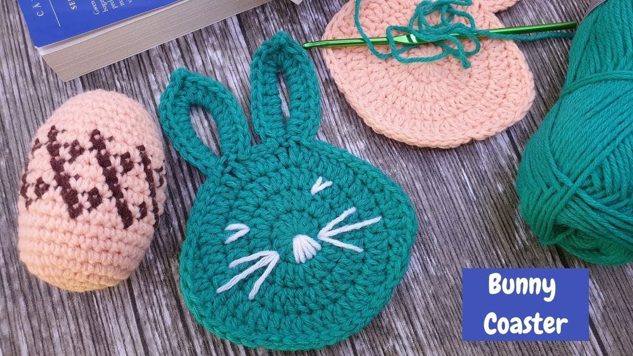Cute little BUNNY Coaster | Crochet Cute Bunny Coaster | HOW to CROCHET a COASTER | Tutorial COASTER