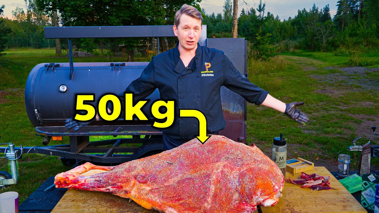 Kokonainen Naudan TAKAJALKA Savustettuna!