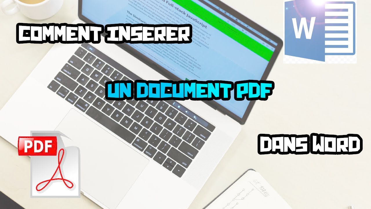 Comment insérer un document PDF dans un fichier word ?