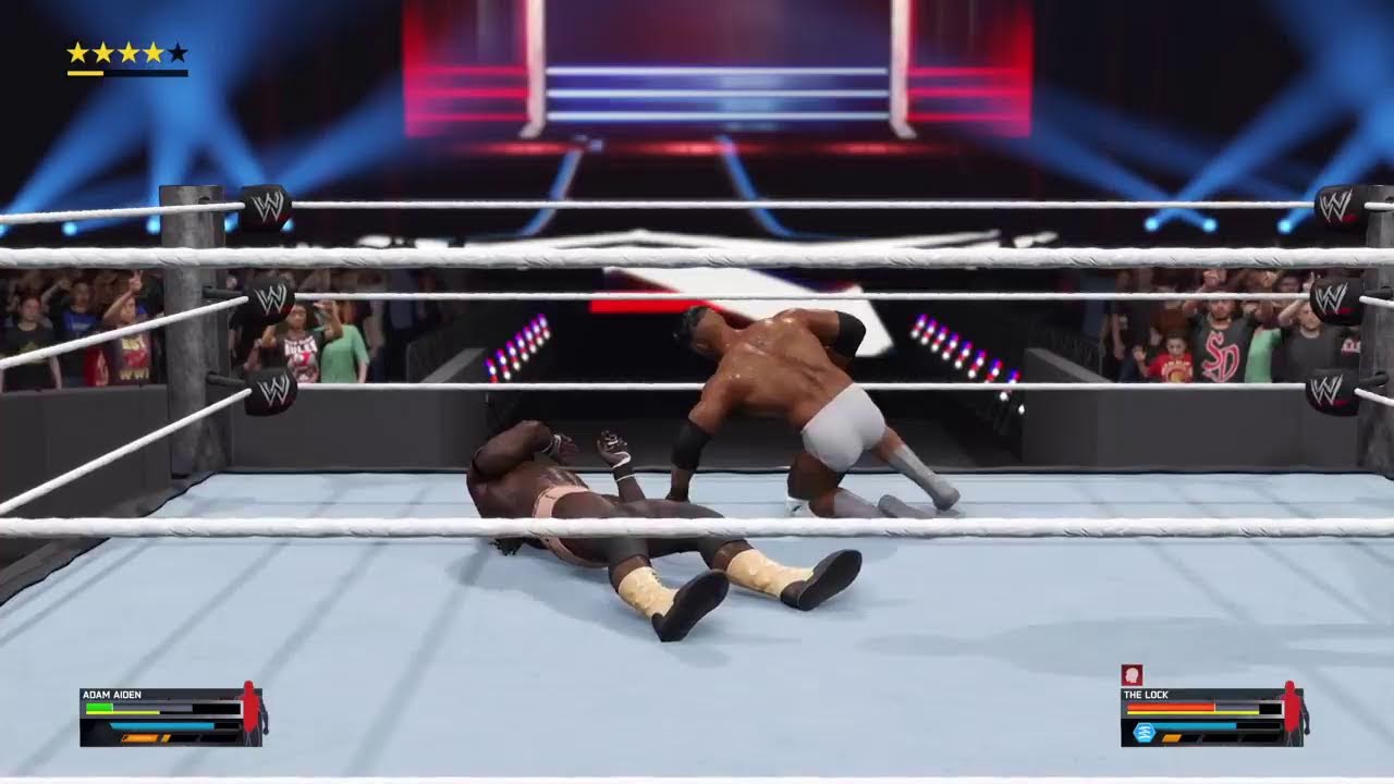 hardcore and 24/7 champion the lock vs TV champion Adam aiden