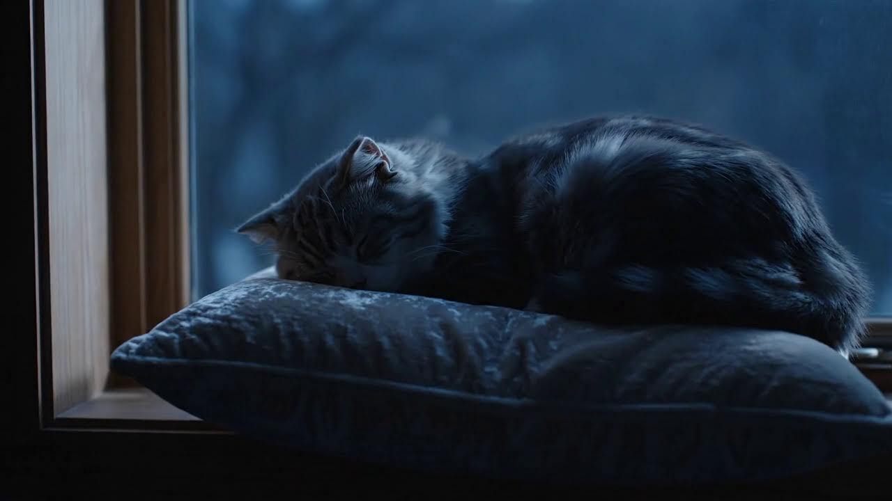 🌙 Sleeping Cat Piano Music | Deep Night Relaxation (LIVE)