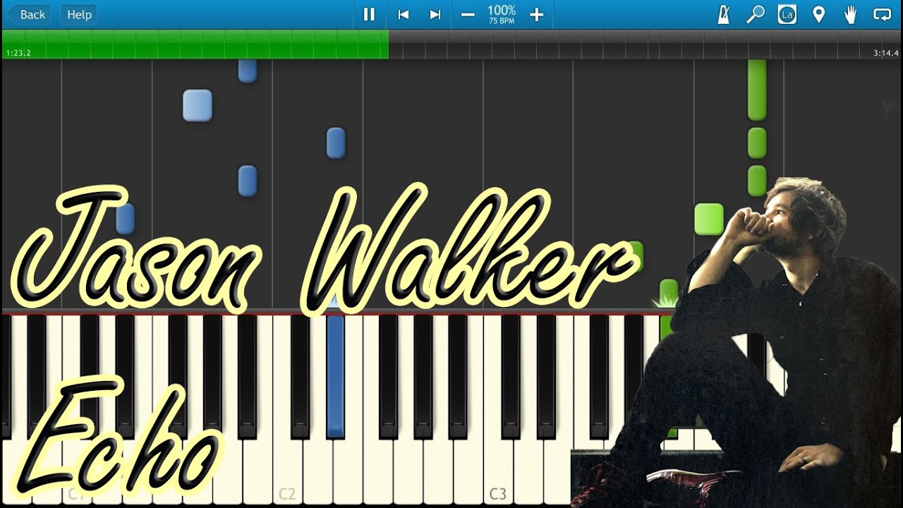 Jason Walker - Echo (OST The Vampire Diaries) [Piano Tutorial] Synthesia