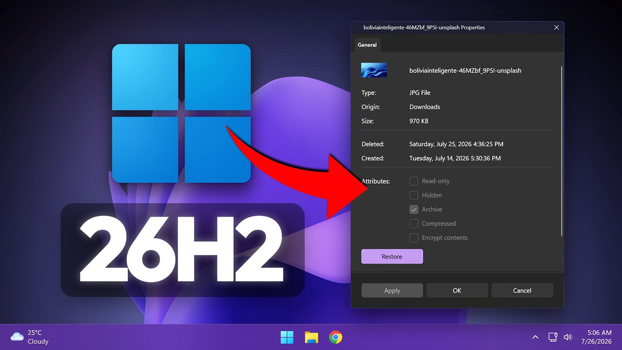 Windows 11 26H2 - Nuova Finestra Propriet&agrave; (Experimental)