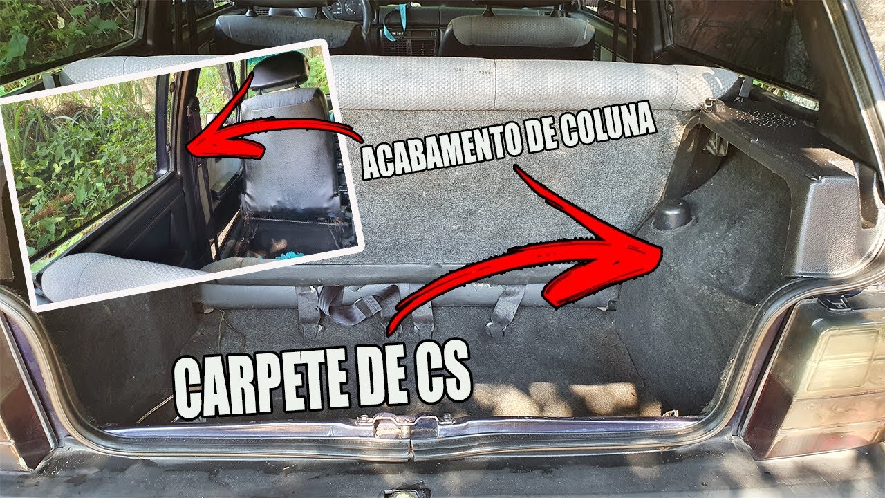PERSONALIZAÇÃO DO FIAT UNO SX, ACABAMENTOS INTERNOS DO FIAT UNO CS, E CARPETE DAS CAIXA DE RODAS