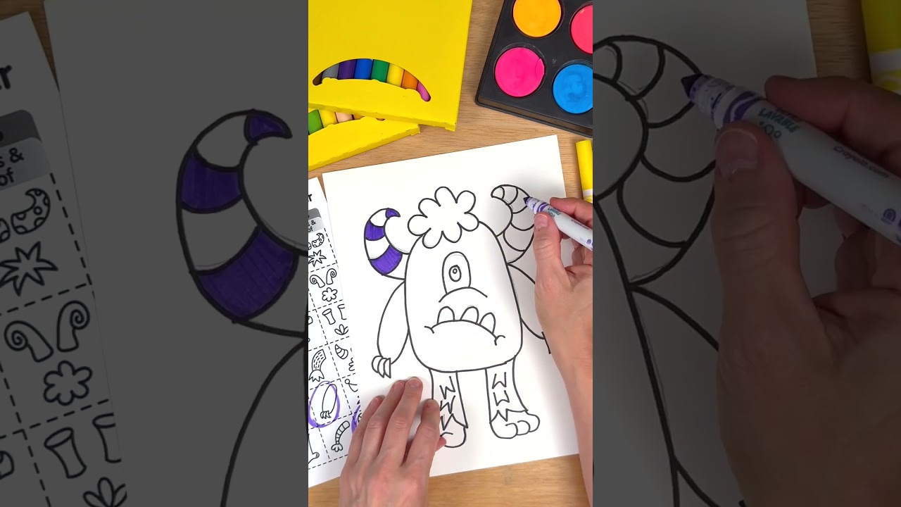 Roll a Monster Drawing Game for Elementary Art | Easy Roll and Draw Art Fast Finisher Activity