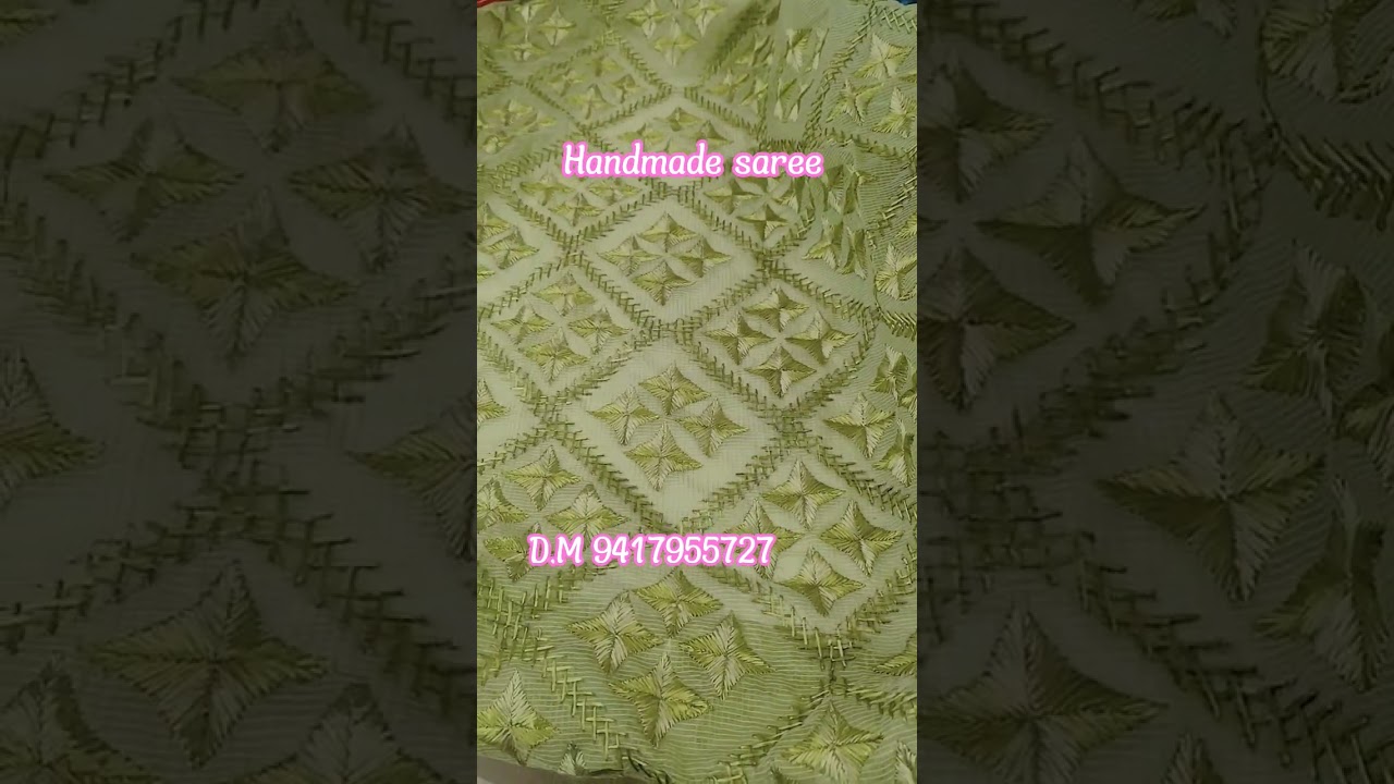 hand made phulkari saree order now 9417955727