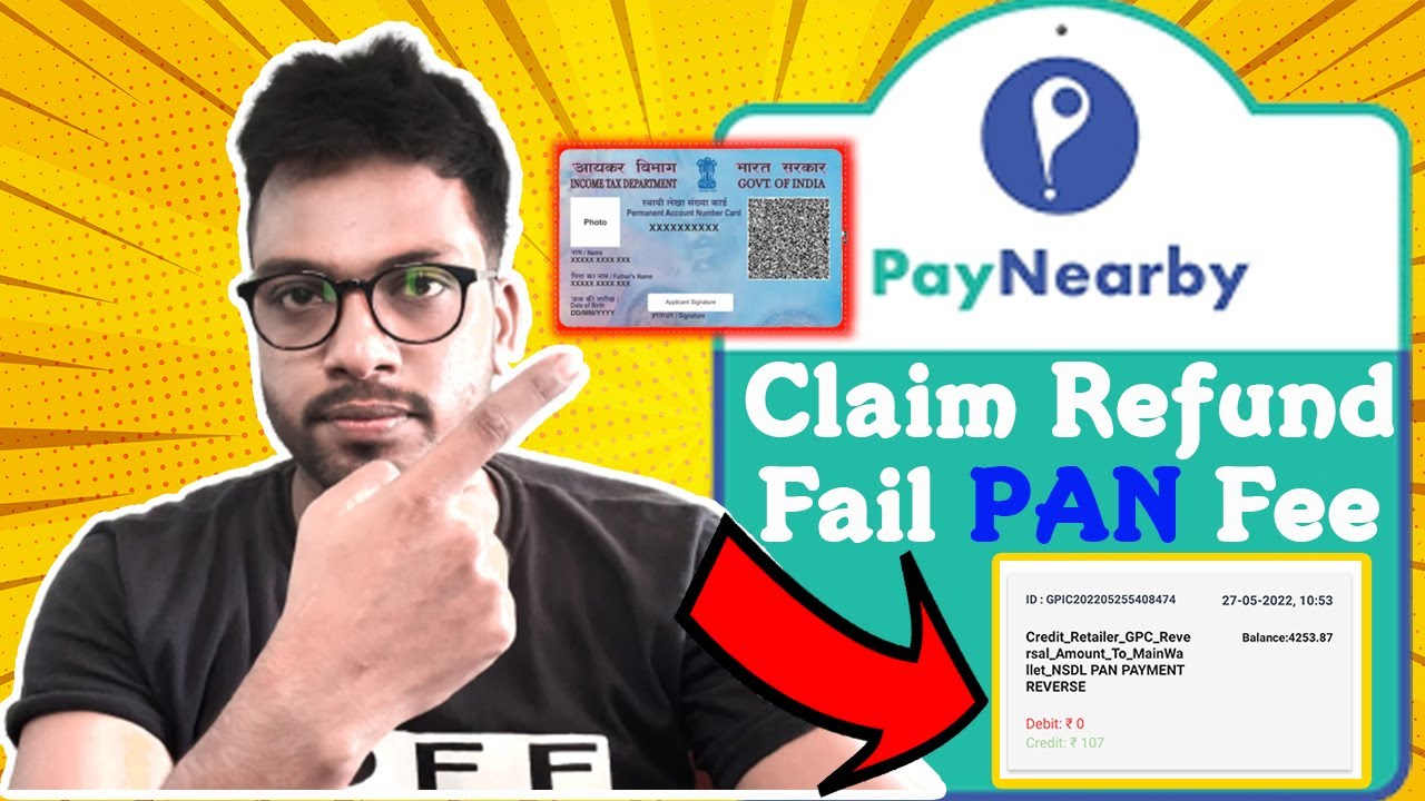 How to PayNearby NSDL PAN Card Charge Refund | NSDL Paynearby Aadhaar Authentication FailedRefund