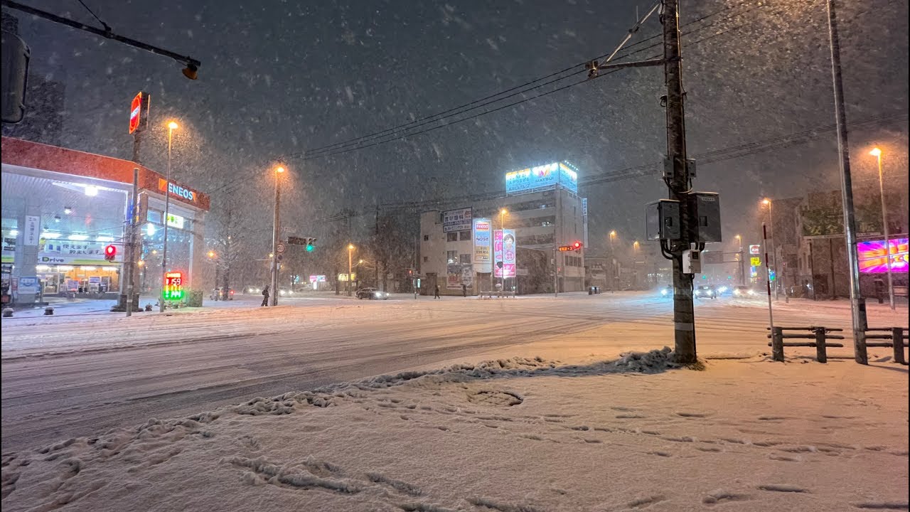 雪が降る札幌を歩く配信　2025年12月8日 