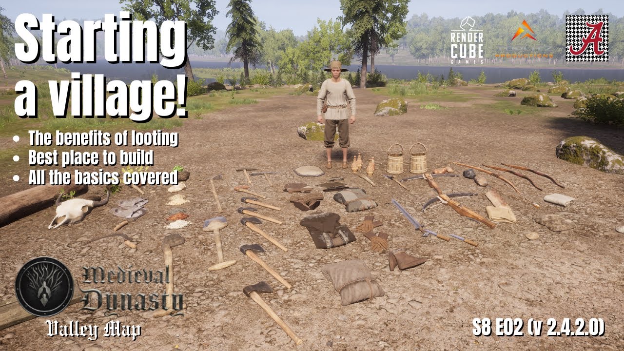 HOW TO - Medieval Dynasty - Starting a new village (Valley S8E002)