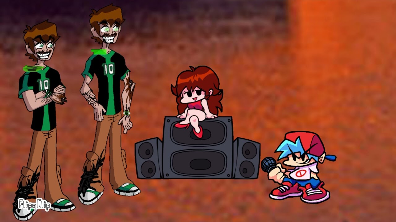 Ben's 10 Omniverse corrupted V2 vs boyfriend macks fnf and girlfriend Lucy fnf @TheSpringman 