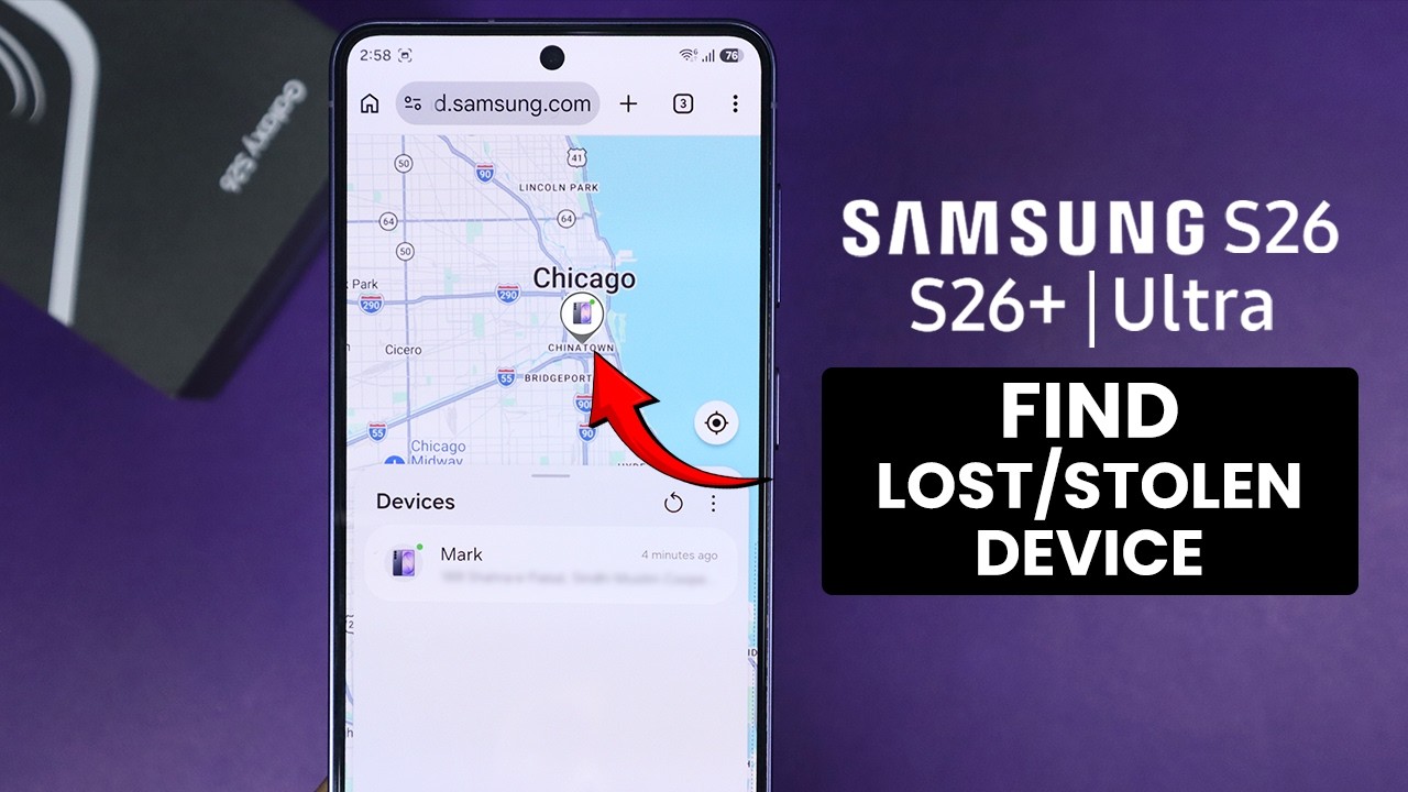 How to Find Lost or Stolen Samsung Galaxy S26 / S26 Ultra (Use Samsung Find App)