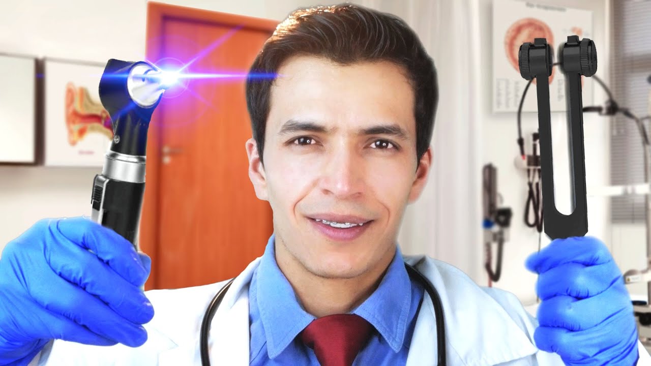 ASMR🦻🏻LIMPIEZA DE OIDOS REALISTA🥼 Audiometría + Test de audio Susurros  Roleplay en ESPAÑOL /