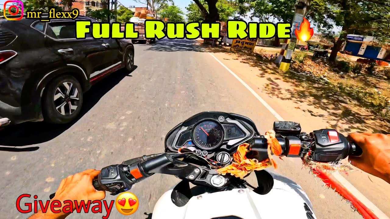Full Rush Ride🔥 | Rs200 Chain Sprocket In Ns 200 ⚙️ | Giveaway😍 | #ns200