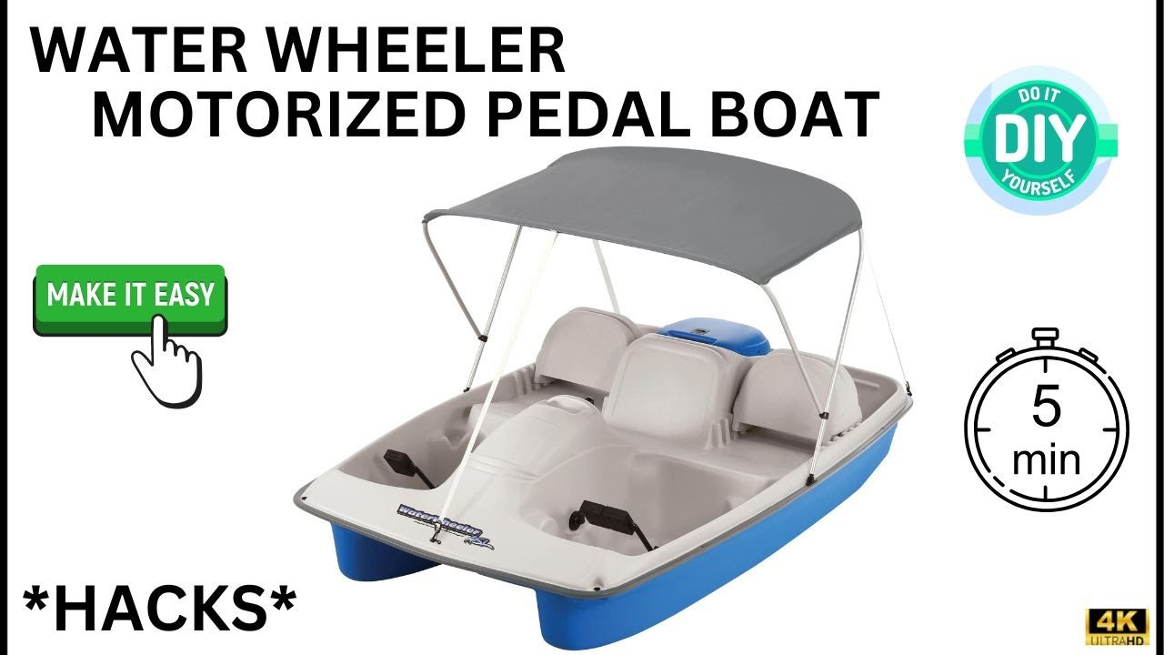 WATER WHEELER 5-person electric MOTORIZED PEDAL BOAT...(REVIEW) (HACKS) (DIY) (TUTORIAL) and more..