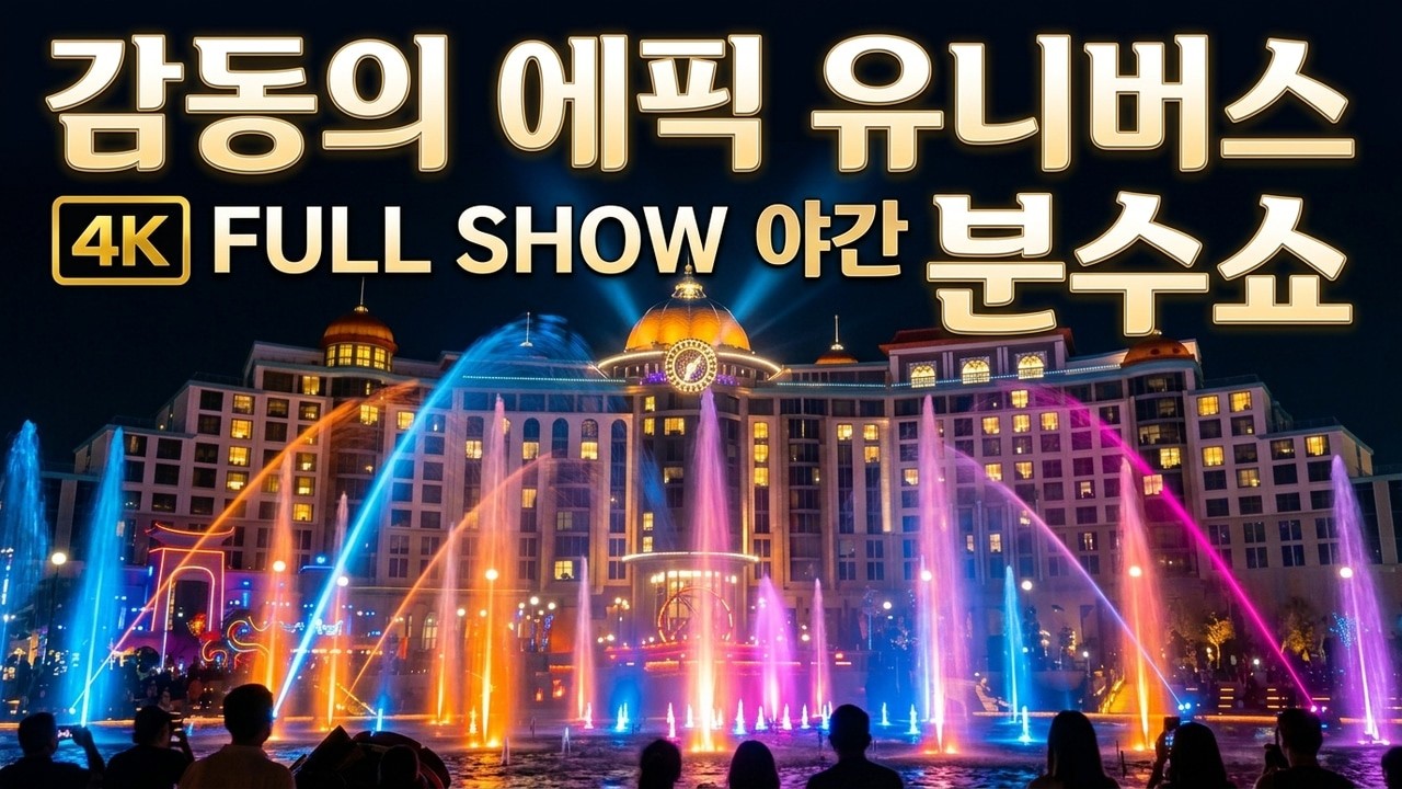 에픽 유니버스 야간 분수쇼 풀영상 | Epic Universe Night Show 4K