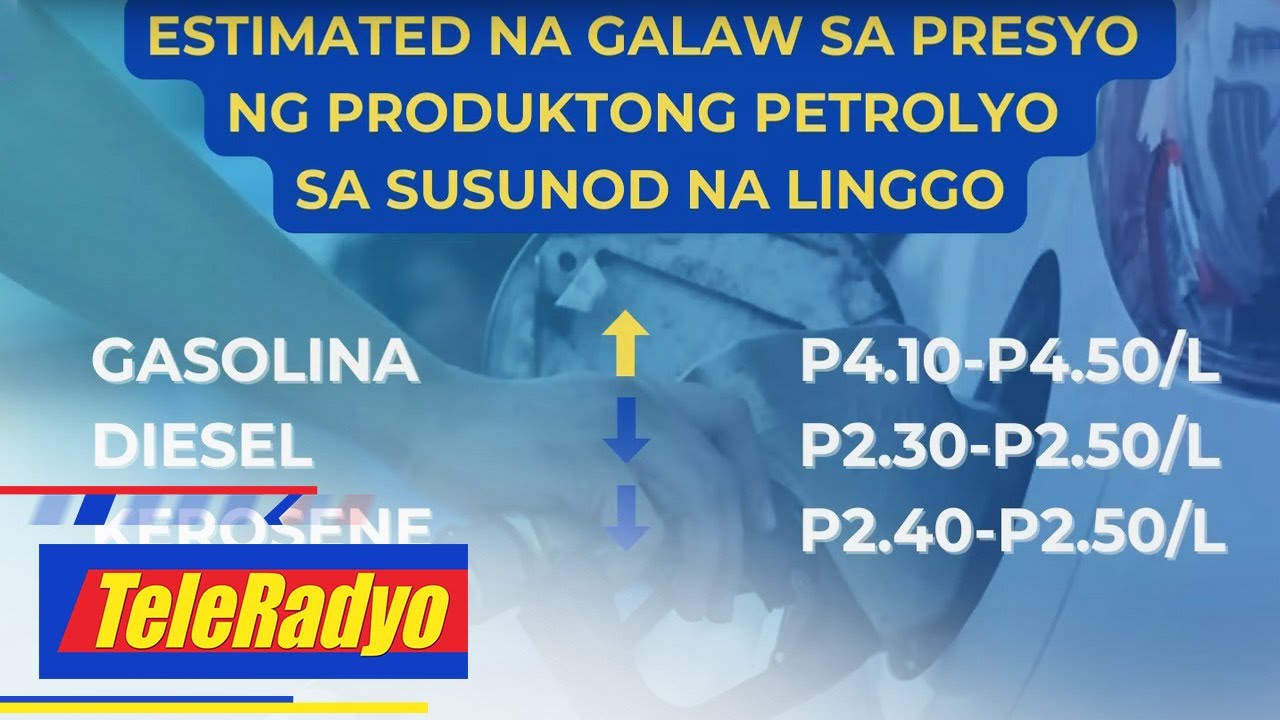 Gasoline prices forecast to go up by P4; diesel, kerosene rates set for rollback | TeleRadyo