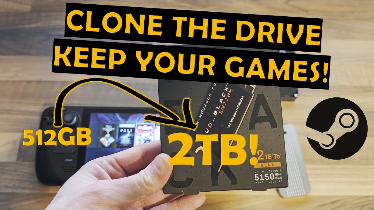 CLONE Steam Deck Drive — обновление с 512 ГБ до 2 ТБ!