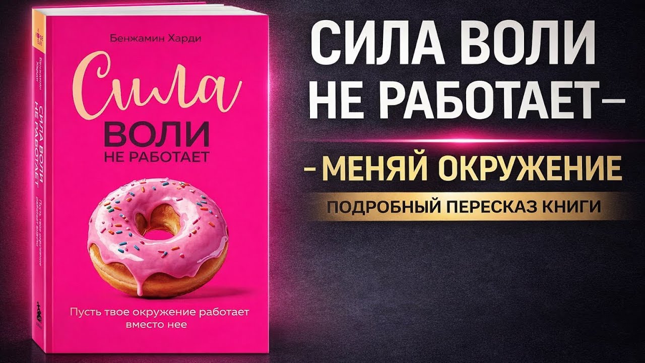 Сила воли не работает | подробный пересказ книги Бенджамина Харди 