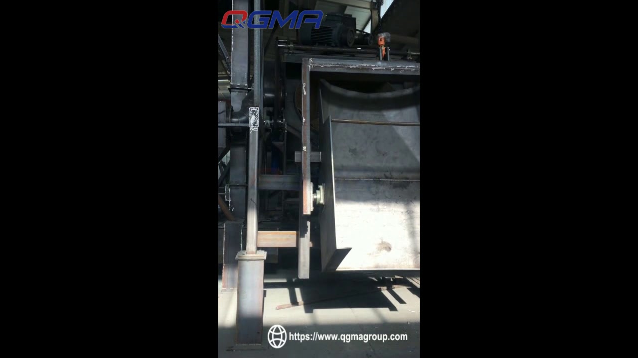 QGMA Rotating Drum Shot Blasting Machine Wokring video