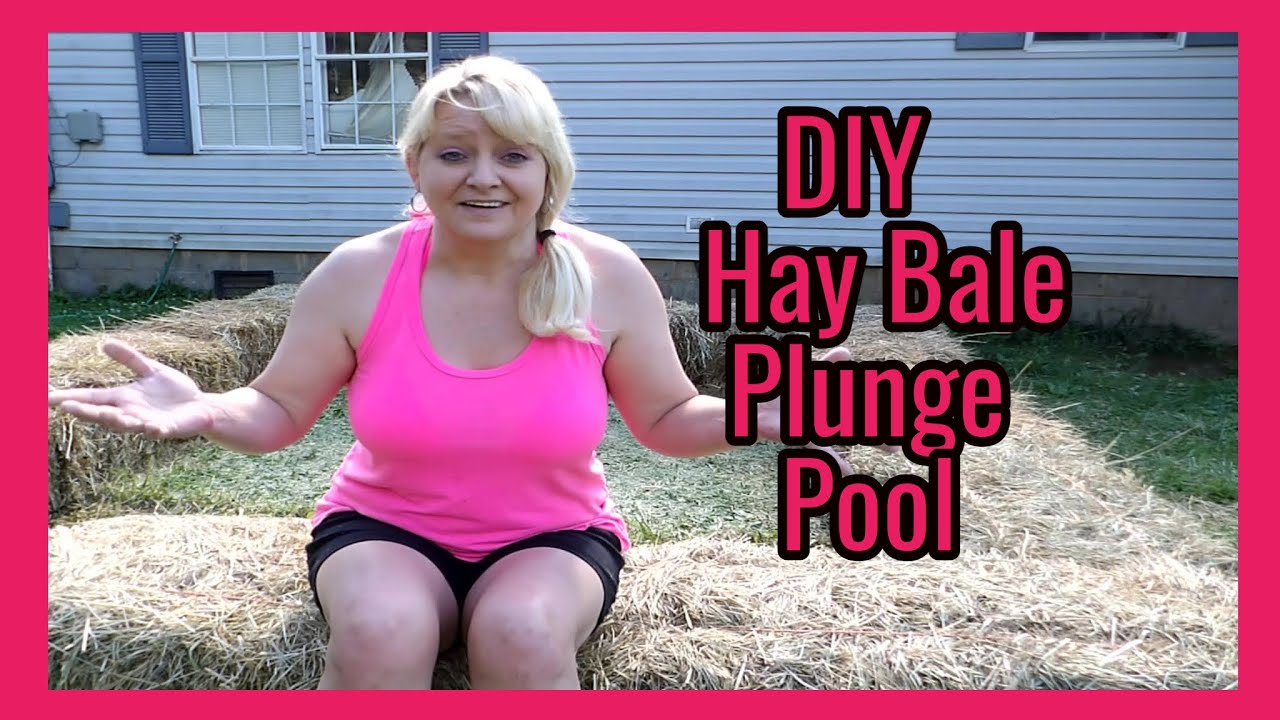 DIY Plunge Pool from hay bales