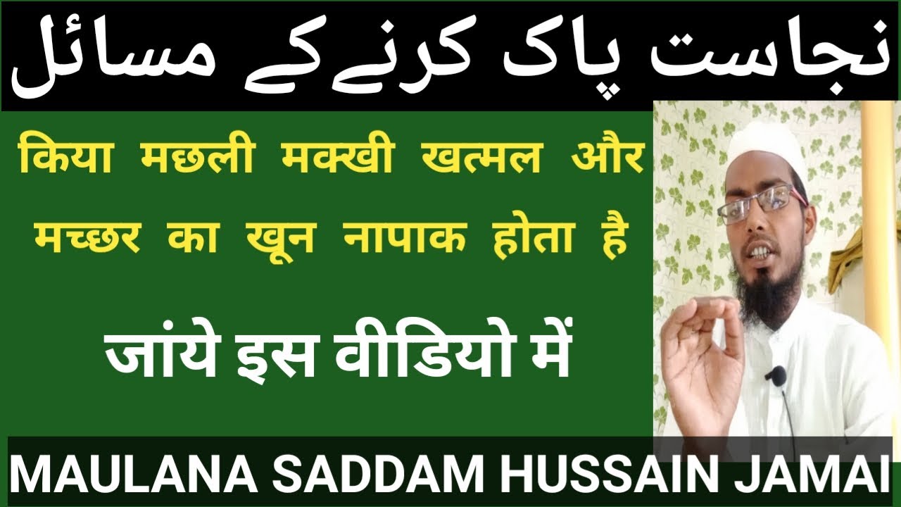 Nijasat Paak Karne Ke Masaail   Maulana Saddam Hussain Jamai